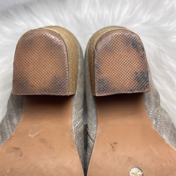 Jeffrey Campbell Rosalie Taupe Suede Side Notch Booties Sz 8.5 - Picture 7 of 7